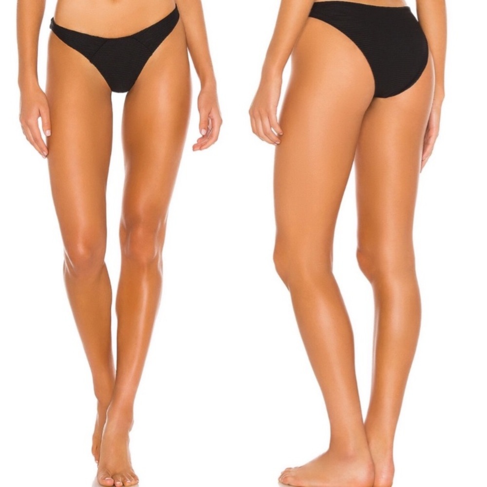 L*SPACE - Eco Chic Sol Classic Bikini Bottom in Black - L